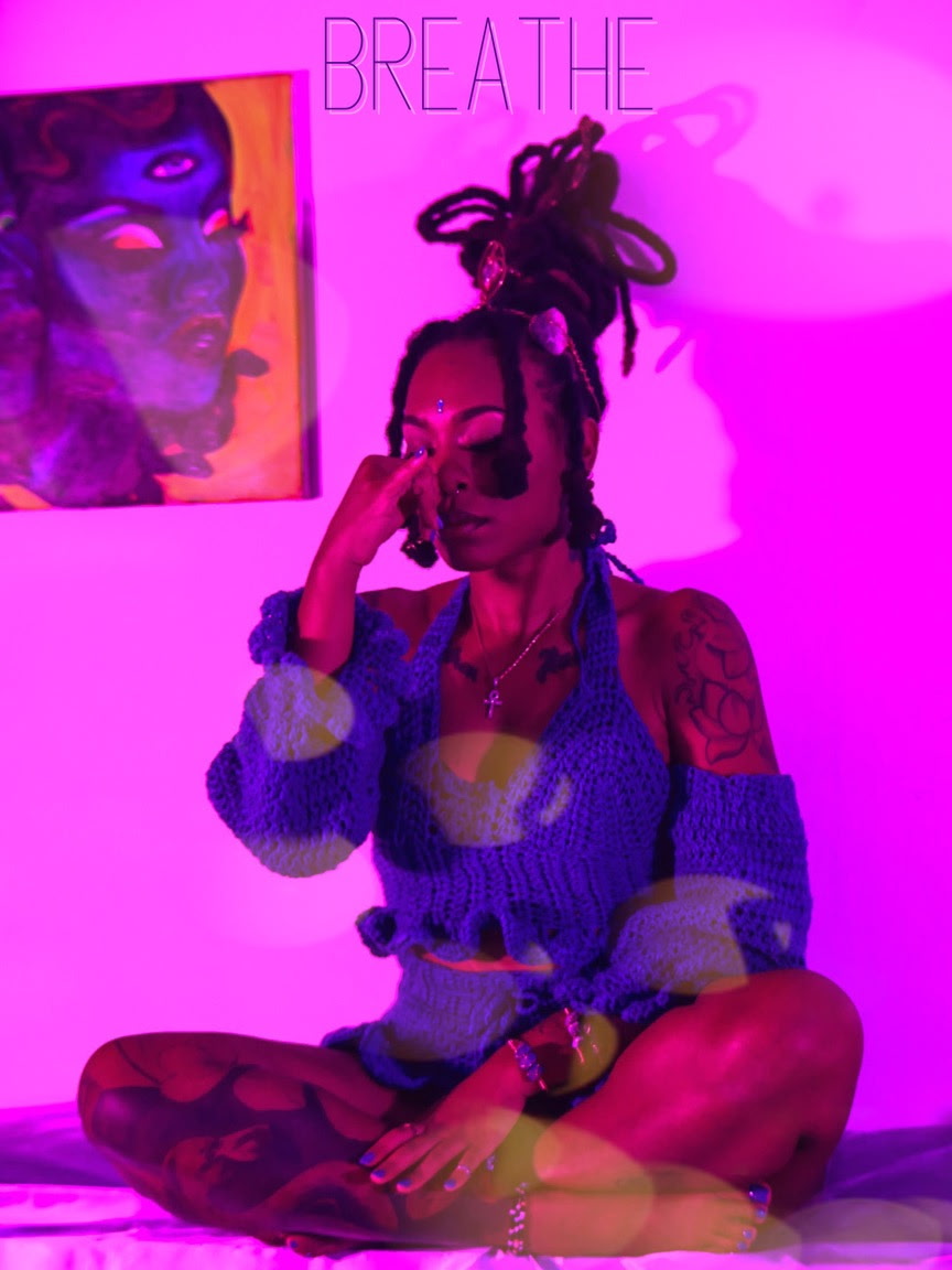 Chelsea Hunter seated in meditation